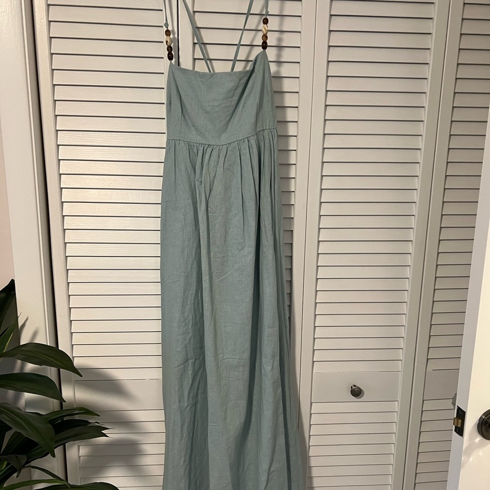 Abercrombie & Fitch light blue linen Maxi Dress